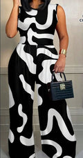Mosaic Sleeveless Jumpsuit
